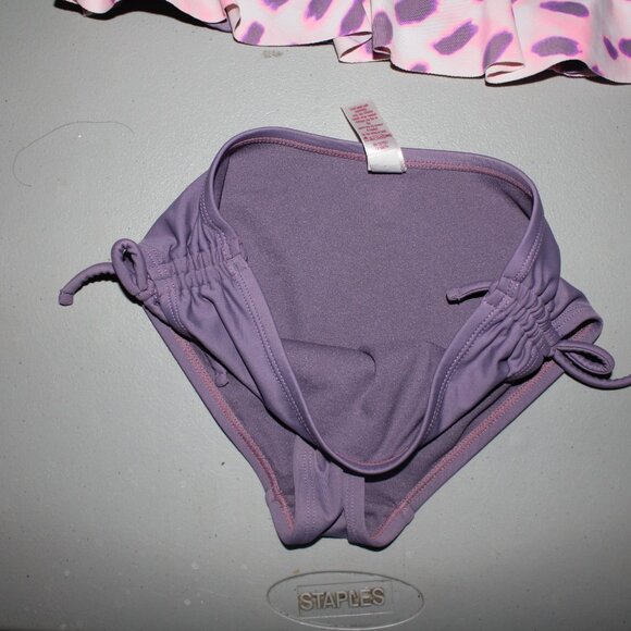 Purple 2 Pcs Justice Tankini Swimsuit Size 7 - Picture 4 of 10